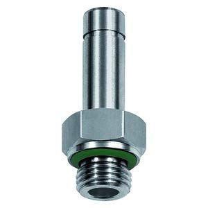 Nipplo filettato, G 1/4 a, ugello 8 mm, in acciaio inox 1.4404