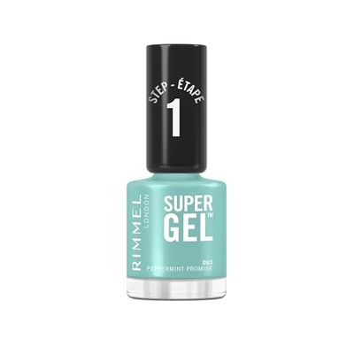 Rimmel Super Gel, 093 Peppermint Promise, Smalto a lunga tenuta, Applicazione facile, Manicure effetto gel, Resistente alle scheggiature, Formula clean, 12 ml