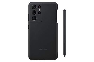 Samsung Galaxy S21 Ultra Silicone Case with S-Pen Bundle - Black (US Version)