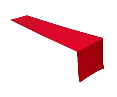 Lemos Home Chemin de Table de qualité supérieure - 100% Coton - Collection Konzept, Couleur et Taille au Choix (Chemin de Table - 40 x 250 cm, Rouge)