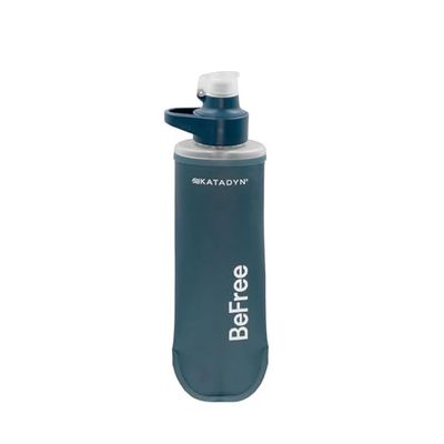 Katadyn BeFree Waterfilter AC 0,5 l, leiblauw, ultralichte filterfles met actieve kool en EZ-Clean membraan, altijd en overal veilig drinkwater, ideaal voor outdoor, backpacking, wandelen