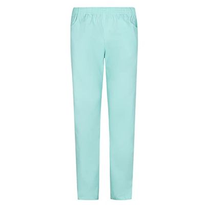 Misemiya - Unisex broek, elastisch, uniform, voor klinisch werk, ziekenhuis, reiniging van dieren, gezondheid, hotel - Ref.8312, Turkoois, XS