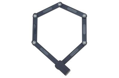 Prophete Candado plegable con huellas dactilares, incluye soporte de cerradura, candado para bicicleta con alta protección contra manipulaciones, nivel máximo de seguridad 7, color negro