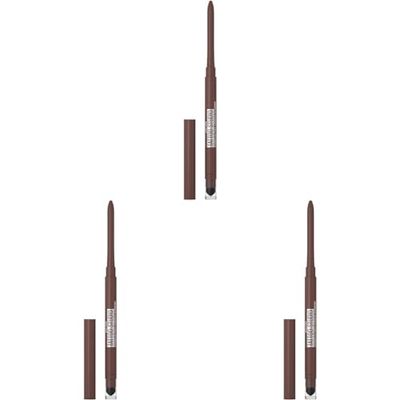 Maybelline Tattoo Liner Smokey Gel Pencil Eye Liner, Long Lasting, Fade-Proof & Waterproof Formula 40 Smokey Brown (Pack of 3)