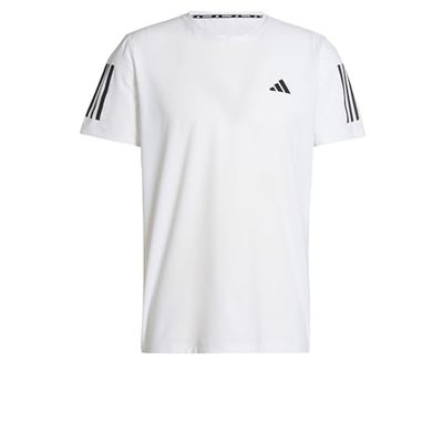 adidas Maglietta da Uomo con Scritta The Run, Colore: Bianco