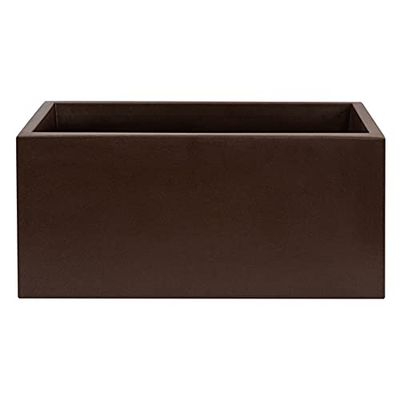 Bloempot, polyethyleen, roodgoud, 60 x 20 x 20 cm, bruin