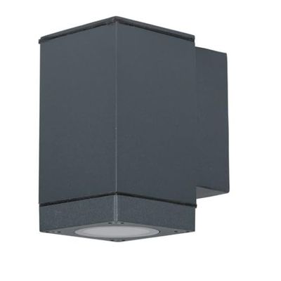 V-TAC LEDLUX LD8626 Applique Da Parete e Muro Con Portalampada GU10 Illuminazione Mono Fascio Da Un Lato IP44 Carcassa Nera SKU-8626