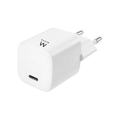 Ewent EW1322 Caricatore Nano Rapido USB-C 33W GaN Adattatore di Alimentazione PD Caricabatterie da Parete Mini USB Adattatore di Ricarica, Compatibile per MacBook,IPhone,Galaxy S21,AirPods,iPad