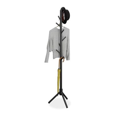 Relaxdays Coat Rack, Black, 173 x 43.5 x 37 cm