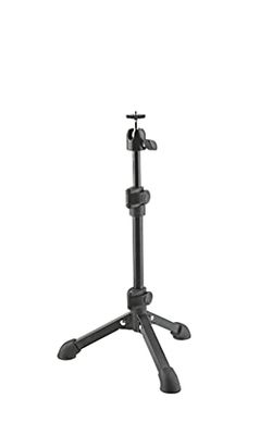 K&M 19782 Treppiede da tavolo, per macchina fotografica, nero, in acciaio - con rotazione a 360°, inclinazione a 90° - flessibile e stabile
