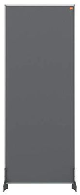 Nobo Impression Pro 1,8 m hög skrivbordsdelare, filtyta, grå, 400 x 1000 mm, 1915504