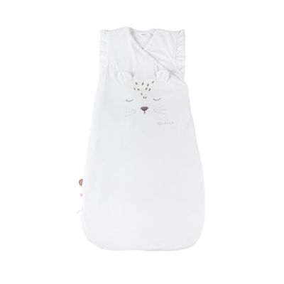 NOUKIE'S - Winterslaapzak 6-36 maanden (100 cm) – slaapzak Tog 2 tot 3,5 – ritssluiting – polyester/katoen – wit, Wit.