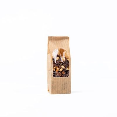 Italpak Sacchetti per Alimenti Fondo Quadro in Carta con Finestra Trasparente, 6+5x20 cm, 50 pezzi
