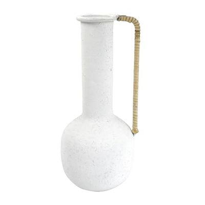 Helt elegant metall blomma vas vit kanna vaser för blommor blomma vas vit kanna vas dekorativ kanna vas vintage vas