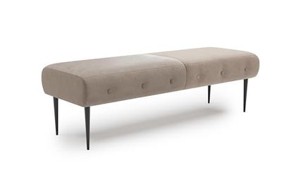 CAVADORE Amba Banc rembourré Tendance 2,5 Places pour Cuisine, Salle à Manger ou Cuisine Convient pour Amba 2,5 Places 139 x 52 x 54 cm Tissé Plat Marron Clair