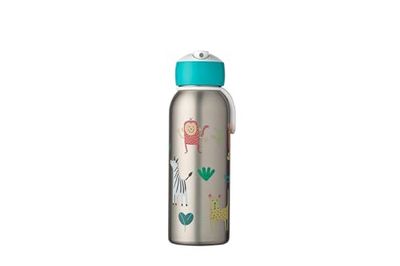 Mepal - Insulated Bottle Flip-Up Campus - Insulated Drinking Bottles For Children - Stainless Steel Drinking Bottle - 9 Hours Hot & 12 Hours Cold - BPA-Free - 350 ml - Animal Friends