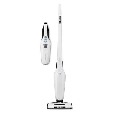 Nilfisk Easy 2-in-1 stofzuiger - Staande stofzuiger en handstofzuiger - Snoerloze en zakloze stofzuiger voor vloeren, tapijten en bureaus - Wit (36 V)