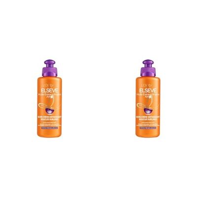 L'Oréal Paris Elseve Soin-Crème Définissant - Pour Cheveux Bouclés - Huile Extraordinaire - 200 ml (Lot de 2)
