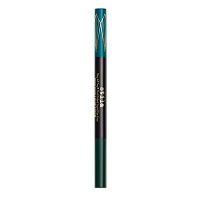 Stila All Day Dual-Ended Liquid Eye Liner, Easy To Use Eyeliner Pen, Smudge & Transfer Proof, Liner Stays On All Day and Night, Goes On Smoothly Without Skipping, Smudging or Pulling - Teal/Vivid Jade