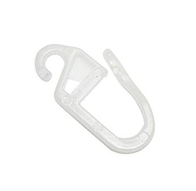 Gardinia Folding Hooks POM Quality Raw White Pack of 10 for Diameter 12 mm 10