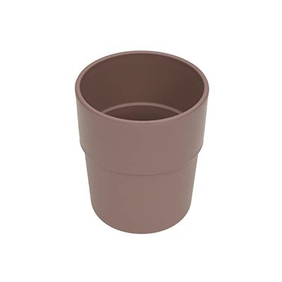 LÄSSIG Kinderbeker, drinkbeker, beker, kinderservies, zonder melamine, BPA-vrij, voor vaatwasser en magnetron/mok, effen chocolade