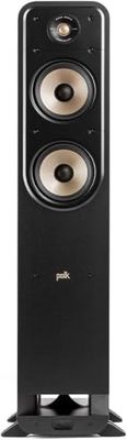 Polk Audio Signature Elite ES55 Enceinte Colonne Hi-FI Haute Résolution, Compatible Dolby Atmos et DTS:X, Certifiée Hi-Res, (Pièce) - Noire