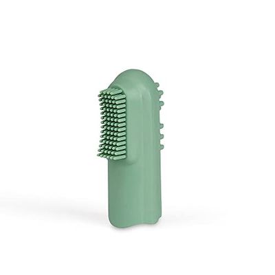 GRÜNSPECHT Natuurlijke vingertandenborstel van natuurlijk rubber, tandverzorging baby, voor tandvleesmassage en tandenreiniging, BPA-vrij, 1 stuk (687-V1)