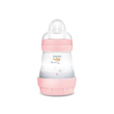 MAM Easy Start Anti-Colic Babyfles (160 ml), bijzonder goed geaccepteerde melkfles, babydrinkfles met bodemventiel tegen koliek en speen maat 1, 0+ maanden, dolfijn