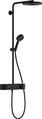 hansgrohe 24220670 Showerpipe, Nero Opaco, head shower: 1 spray