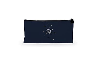 Bonamaison Estuche de Lona con Cremallera para lápices, con impresión Digital, para Escuela, Bolsa de Lona para niños, niñas, 100% algodón, Unisex, 1 Unidad, 21 x 12 cm