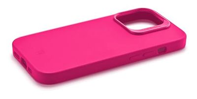 cellularline - Sensation+ para iPhone 15 Pro - Funda rígida de Silicona con Acabado Suave sin Efecto Agarre - Bordes, Botones, cámara y Conectores protegidos - Rosa