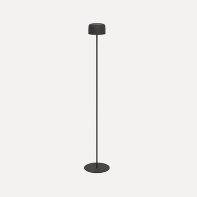 EGLO Roccanova Lampadaire solaire sur batterie pour l'intérieur et l'extérieur Lampe de salon tactile à intensité variable sur 3 niveaux Lampe solaire en acier noir blanc chaud IP44