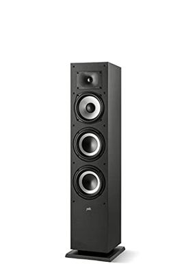 Polk Audio Monitor XT60 Compacte Vloerstaande Luidspreker, Hi-Res Gecertificeerd, Dolby Atmos en DTS:X Compatibel voor HiFi en Thuisbioscoop (1 Stuk) - Zwart
