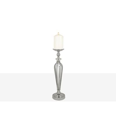 Romimex Silverljushållare i metall glas 16 x 50 x 16 cm