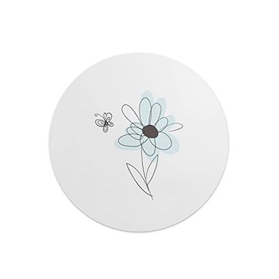 Questo Casa, Round Digital Printed Mouse Pad, Non-Slip Base, for Office and Home, Diameter:22cm
