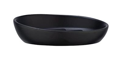 Wenko, portasapone, in ceramica, Ø 11, 5 x 3 cm, Nero , 11, 5 x 3 x 11, 5 cm