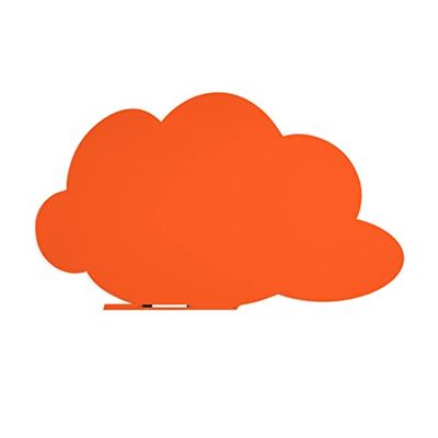 Rocada | Pizarra Magnética Color Naranja Sin Marco | Pizarra con Forma de Nube |Pizarra de Ritulador de Borrado en Seco| Para Escuelas, Casa, Oficinas… | 75 x115 cm