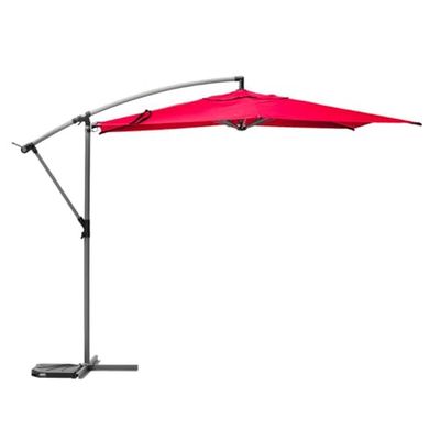 Hespéride - Parasol déporté Rond Manoa Grenade et Graphite