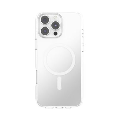 PopSockets Custodia per iPhone 16 Pro Max compatibile con MagSafe, custodia per iPhone 16 Pro Max, compatibile con ricarica wireless, solo custodia, trasparente