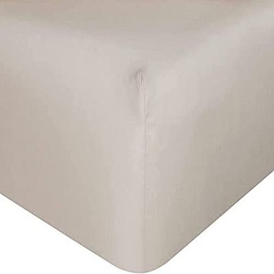 Sleepdown formsytt lakan enkelt varmt mysigt andningsbart supermjukt 100% bambu lakan sängkläder 32 cm extra djupa fickor – naturlig – enkel