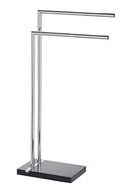 Wenko, Portasciugamano e porta abiti in poliresina/Cromo 204611000 455 x 82 x 20 cm schwarz, Nero (Schwarz)