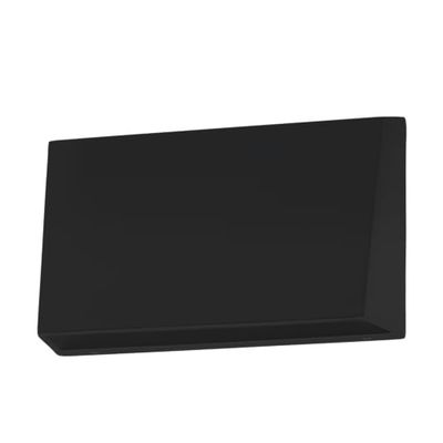Eglo Applique murale extérieure LED Spongano, lampe de façade plat, luminaire d‘extérieur en aluminium anthracite et verre transparent, température de couleur variable avec interrupteur, IP65