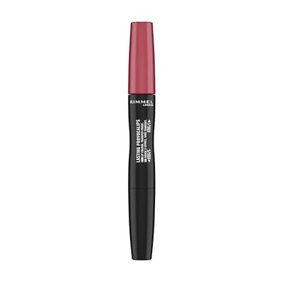 Rimmel London Rossetto Liquido Provocalips, Formula Lunga Tenuta 2 Step, per labbra dal colore pieno e dal finish vinilico, Tonalità 210 Pinkcase Of Emergency, 6 ml