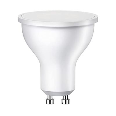 ledscom.de GU10 LED belysning, PAR16, vit (4000 K), 7 W, 630lm, 103°, matt, LED, lampa, spotlight, belysning, energisparlampa, spot, GU10, PAR16, 230V, halogenersättning, GU10-sockel