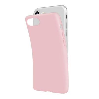SBS Cover per iPhone SE 2022/SE 2020/8/7 Rosa Powder Pantone 698 C, Custodia Morbida e Flessibile Antigraffio, Cover Sottile e Comoda da Tenere in Tasca, Custodia Compatibile con Ricarica Wireless