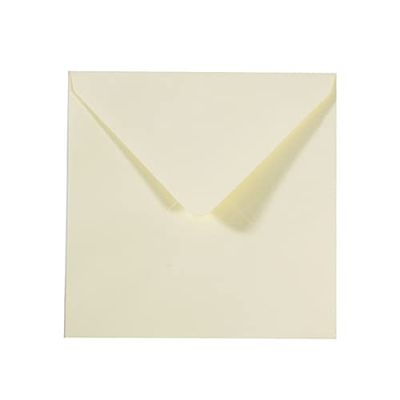 Vaessen Creative Grote vierkante Florence enveloppen voor wenskaarten, Ivoor, Set van 5, bijpassende kaarten beschikbaar