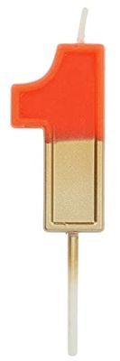 Folat 18701 Kaars Retro Cijfer 1 Oranje