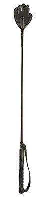 PFIFF Cravache à Sauter en Plastique avec tapette Manuelle Noir 65 cm