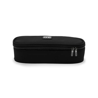 Blasetti Etui One Color STRONG Round zwart - Formaat: 22,5 x 10,3 x 6,2 cm. Robuust en praktisch, polyester 900D Oxford, dubbele ritssluiting in bijpassende kleur, elegant design, Zwart, modern