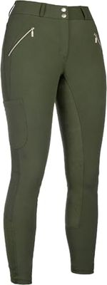 HKM Lia High Waist Alos Full Seat Pantalones, Verde Oliva, 30 W para Mujer